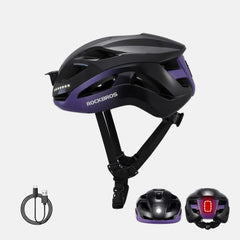 Bike Helmet LED Front Rear Light Cycling Safety