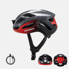 Bike Helmet LED Front Rear Light Cycling Safety
